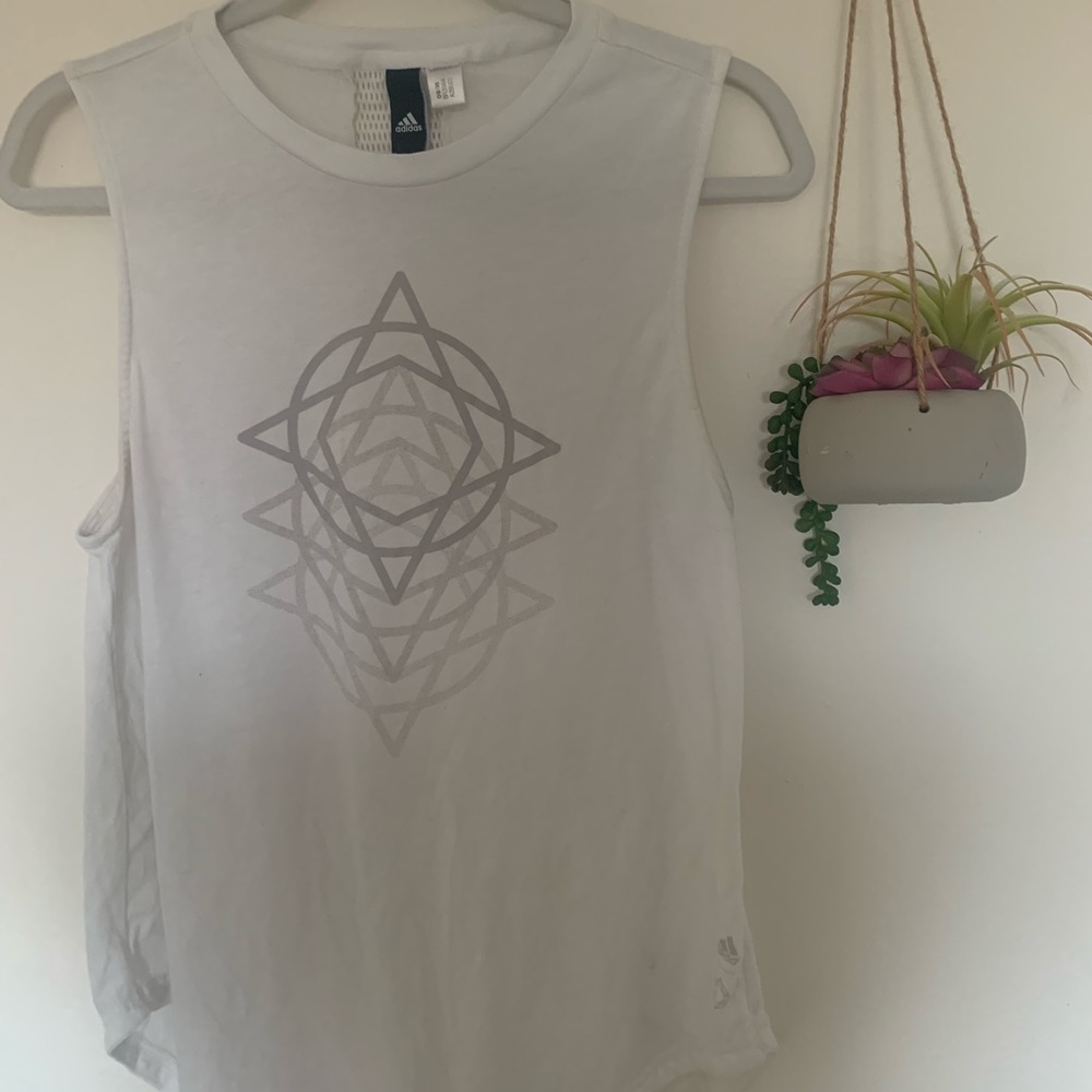 White Under Armour Workout Tank